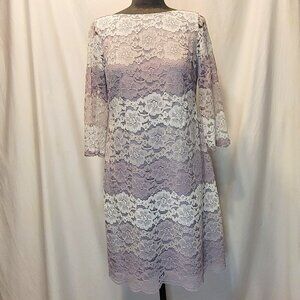 Jessica Howard | Womens Lace Dress Size 6 - Lavender/White